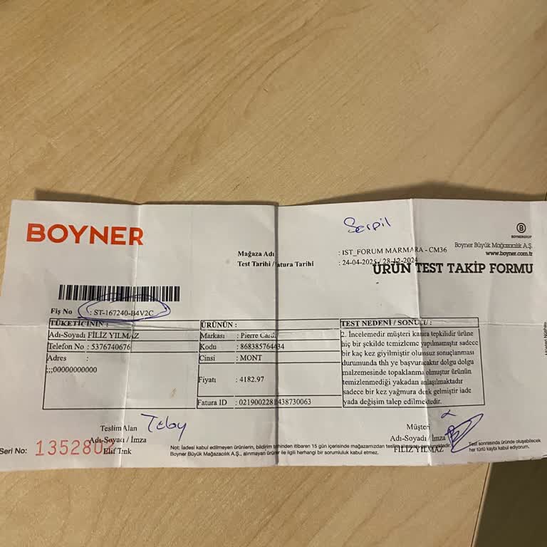 Yağmurda Kullanılamayan Mont Ve Boyner Müşteri Hizmetleri Sorunu