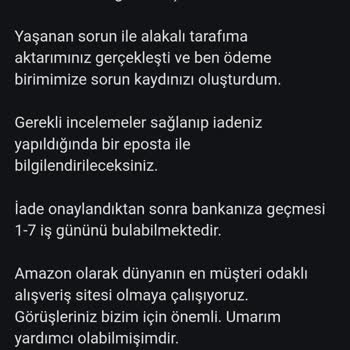 Ürün İadesinde Yaşanan Gecikme Ve Hizmet Kalitesindeki Düşüş
