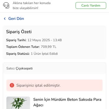 Çiçek Sepeti Siparişim Teslim Edilmedi, Mağduriyetim Giderilmedi