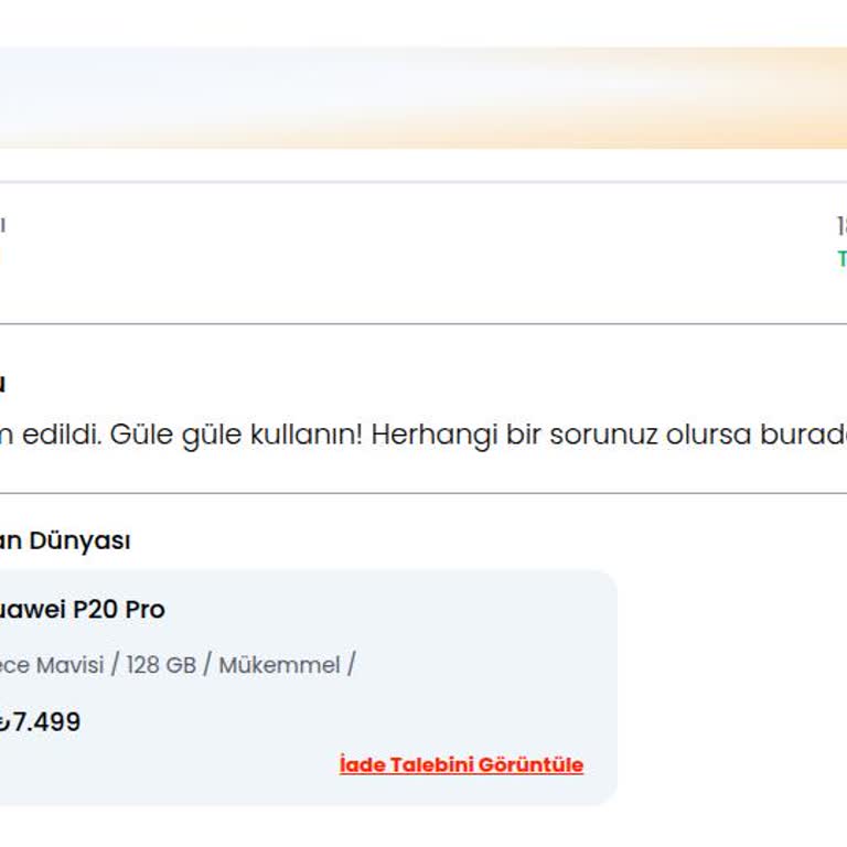 Sipariş İptal Edilmedi Ve Teslim Edilmemiş Ürün Teslim Edilmiş Görünüyor