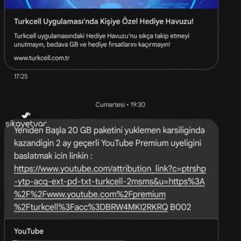 Turkcell 2 Aylık Youtube.com Premium Üyeliği