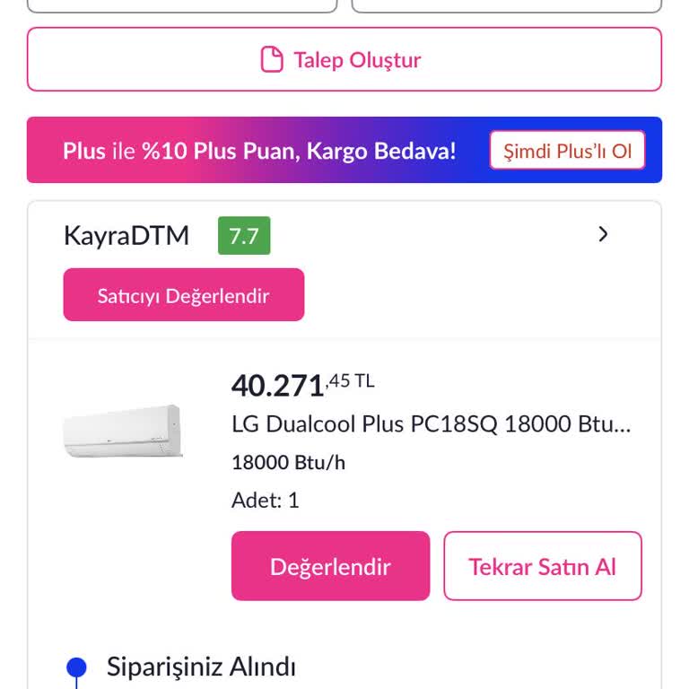 Sipariş Verilen Klimanın Teslim Edilmemesi Ve Yanıltıcı Kargo Bilgisi