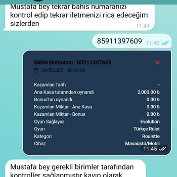 Canlı Rulet Masasında Mağduriyet Ve Yetersiz Müşteri Desteği