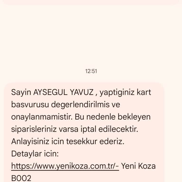 Yenikoza Başvurum Reddedildi Kimlik Bilgilerim Güvende Mi