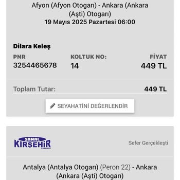 Şanal Kırşehir Firmasının Arıza Sonrası Yetersiz Bilgilendirme Ve Yolcu Mağduriyeti