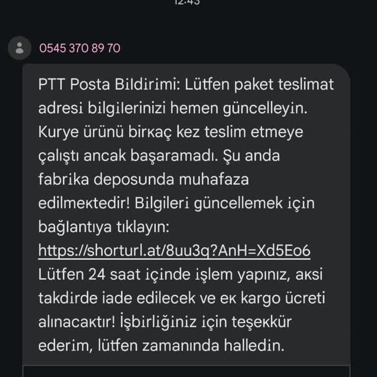 Numaram Kullanılarak Sahte Mesaj Gönderildi, Mağdurum!