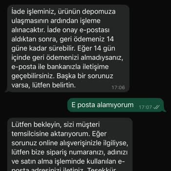 Zara Online İade Sonrası 12 Gündür Ödeme Ve Dönüş Yapılmadı