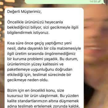 Teslimat Gecikmesi Ve İletişim Sorunları Nedeniyle Büyük Hayal Kırıklığı