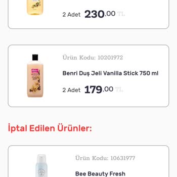 Siparişten 10 Gün Sonra Ürünlerim İptal Edildi