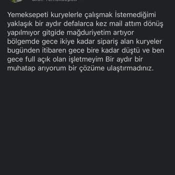 Yemeksepeti'nin İlgisizliği İşletmemi Zora Soktu