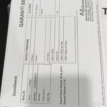 Goodwest Fırının Alt Kısmı Isınmıyor, Muhatap Bulamıyorum