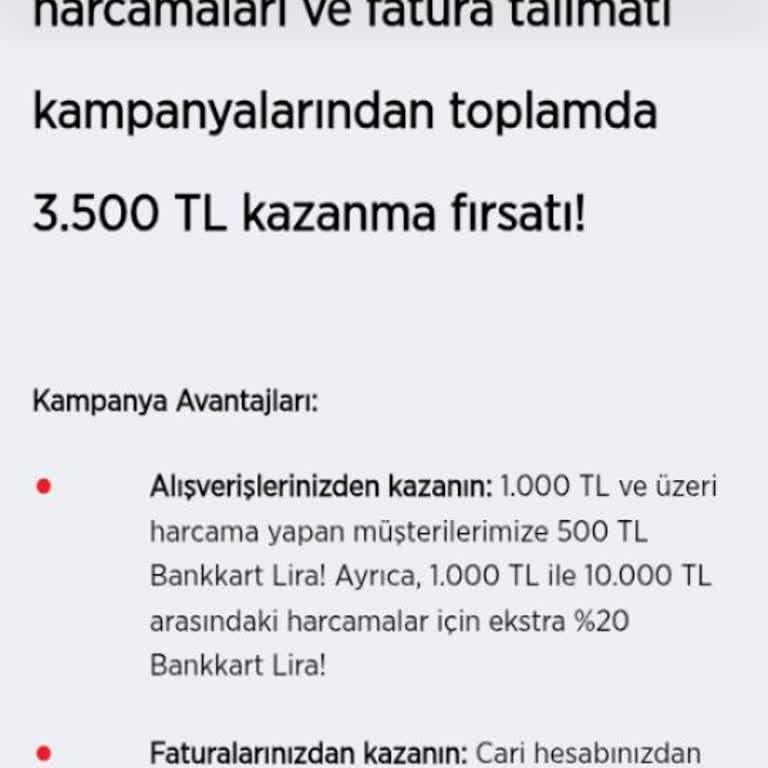 Kampanya Vaadiyle Verilen Bankkart Lira Yüklenmedi