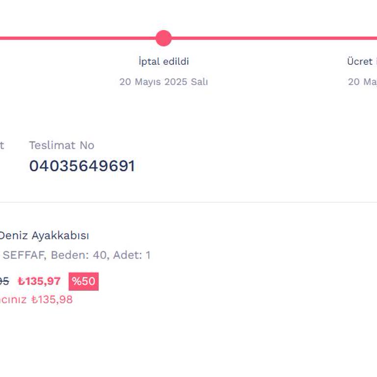 Penti Web Sitesinden Aldığım Ürün Keyfi Olarak İptal Edildi