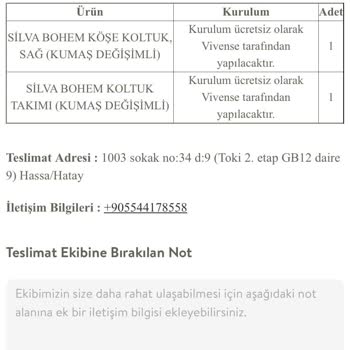 Teslimat Gecikmesi Ve İletişim Sorunu Nedeniyle Hayal Kırıklığı