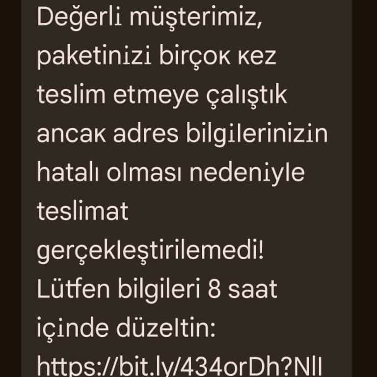 Numaram Üzerinden Gönderilen Sahte PTT Mesajları