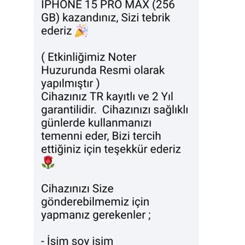 Çekiliş Sonrası Ek Ücret Talepleriyle Karşılaştım