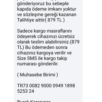 Çekiliş Sonrası Ek Ücret Talepleriyle Karşılaştım