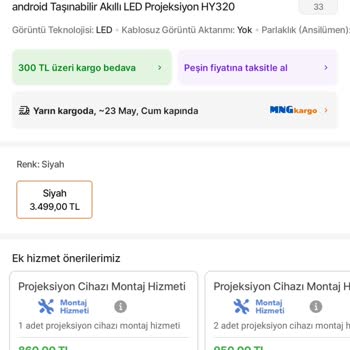 Aldığım Projeksiyonun Yerine Farklı Ve Daha Düşük Model Gönderildi, Fiyat Artışıyla Mağdur Edildim