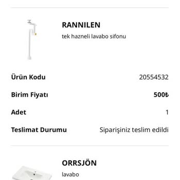 IKEA'dan Satın Alınan Lavabo Dolabında Montaj Ve Değişim Sürecinde Yaşanan Sorunlar