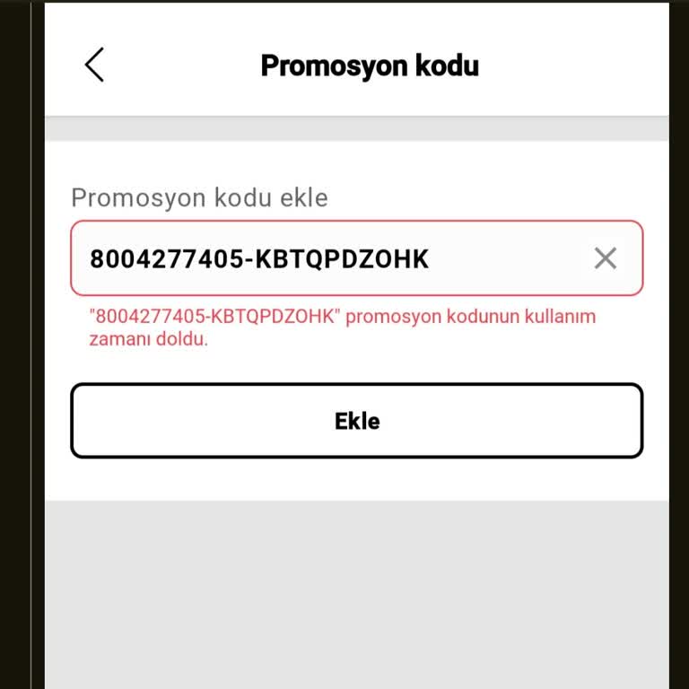 İptal Edilen Sipariş Ve Kullanılamayan Promosyon Kodu Sorunu