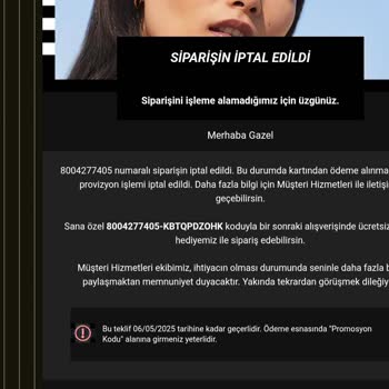 İptal Edilen Sipariş Ve Kullanılamayan Promosyon Kodu Sorunu