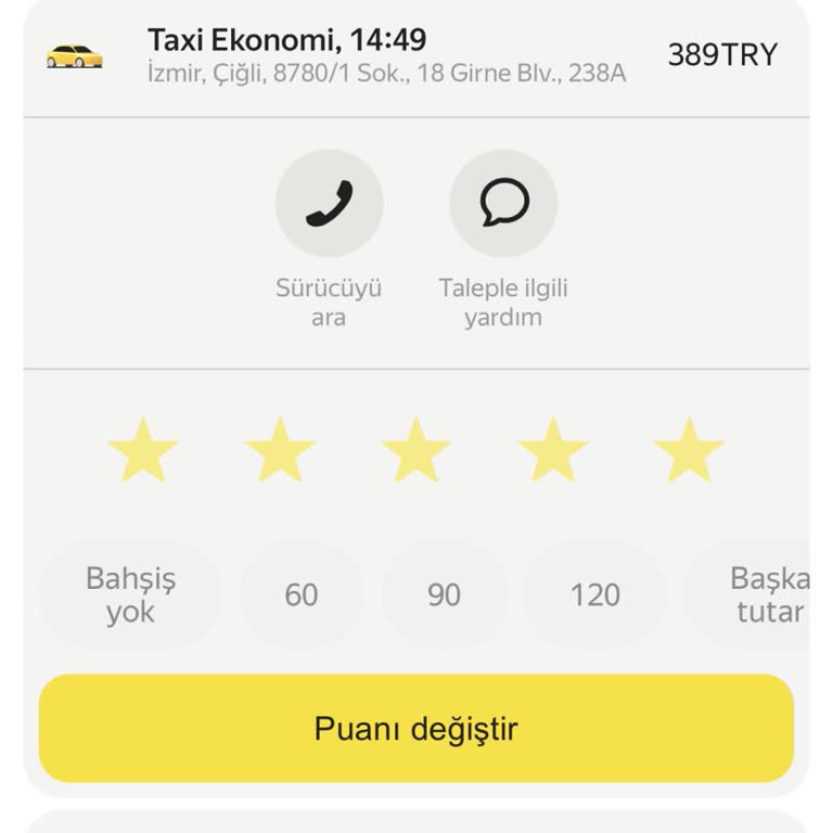 Yandex GO'da Gidiş-Dönüş Fiyat Farkı Ve İndirim Sorunu