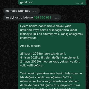 Arızalı Su Arıtma Cihazı: Sorunum Çözülmedi, Ekstra Ücret Talep Ediliyor!