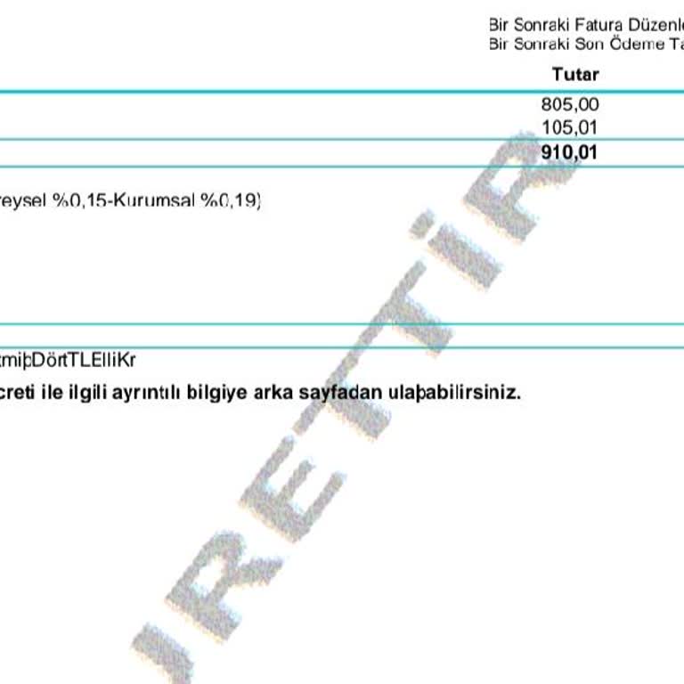 Faturama Yansıtılan Ek Ücretler Ve Bilgilendirme Eksikliği