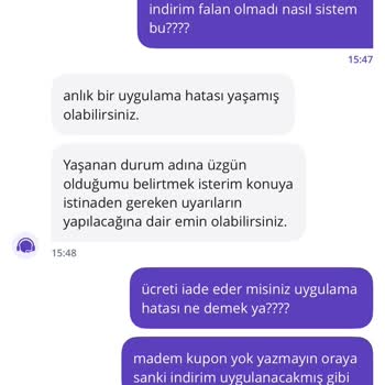 İndirim Vaadinin Yerine Getirilmemesi Ve Müşteri Hizmetlerinde İlgisizlik