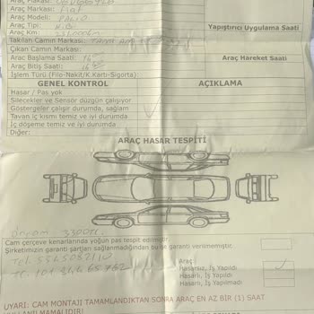 Yanlış Bilgilendirme Sonucu Cam Değişim Ücretini Kendim Ödedim