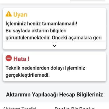 PTT Uygulamasında Gözüken Para Hesabıma Geçmiyor Teknik Hata Mesajı Alıyorum
