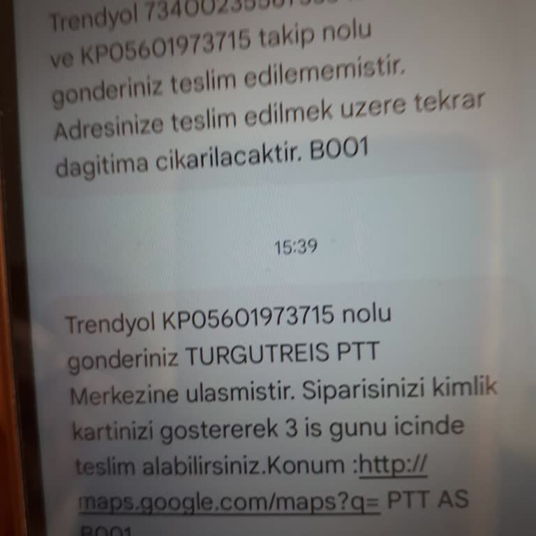 Eve Teslim Edilmesi Gereken Kargo Şubeye Bırakıldı