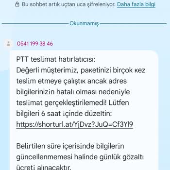 PTT Adıyla Gelen Tehditkar Mesaj Ve Kişisel Veri İhlali Endişesi