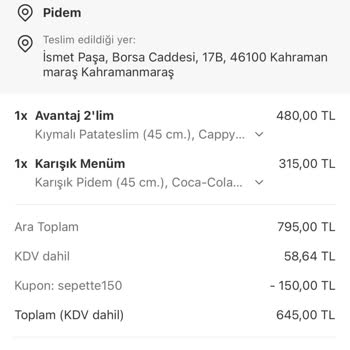 Eksik Ve Geciken Siparişler Nedeniyle Mağduriyet Yaşadım