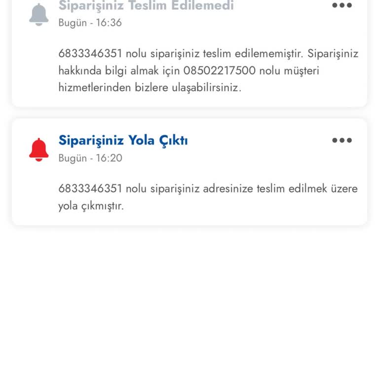 Sipariş Adrese Ulaşmadan Keyfi İptal Edildi, Destek Sağlanmadı