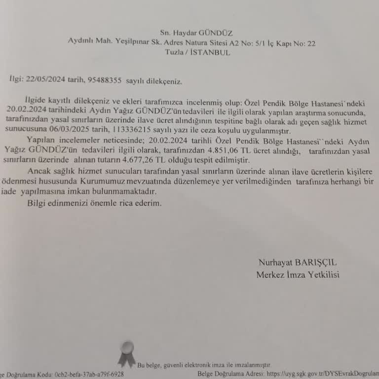 Fazla Alınan Ücretin İadesi Yapılmadı