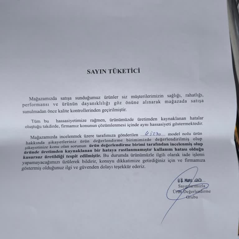 Bir Ayda Parçalanan Ayakkabı Ve Kabul Edilmeyen Hata