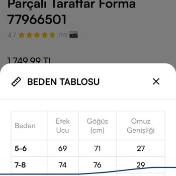 GS Store Yanlış Beden Gönderimi Nedeniyle Forma Değişim Talebi