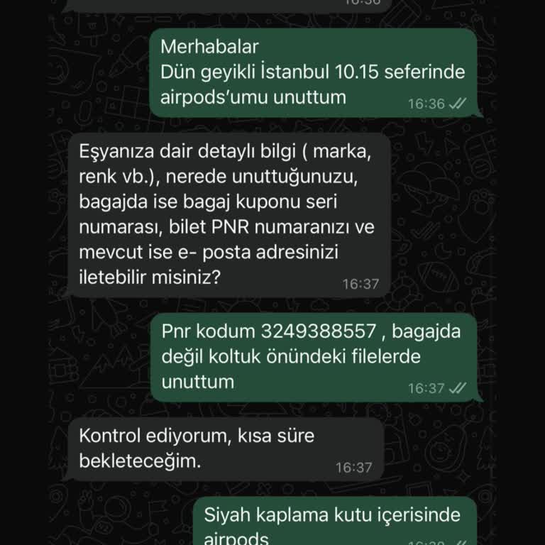 Otobüste Unutulan AirPods'un Teslimi Konusunda Endişe