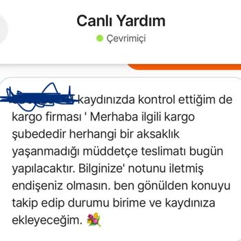 Sipariş Gecikmesi Ve Eksik Ürün Teslimatı Hakkında Şikayet