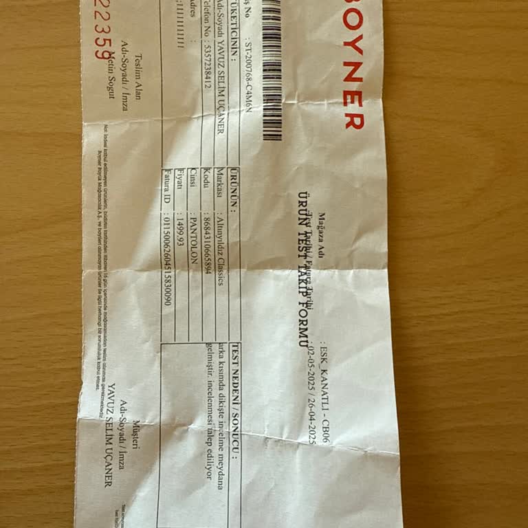 Pantolon Dikişinde Açılma Ve Uzayan İnceleme Süreci