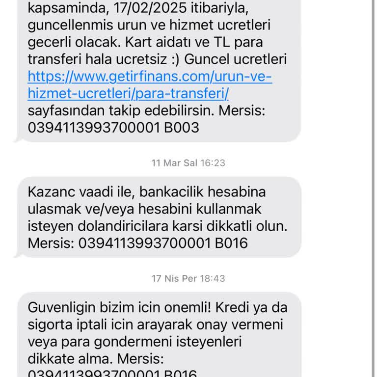 Getirfinans İzinsiz SMS Göndermeye Devam Ediyor