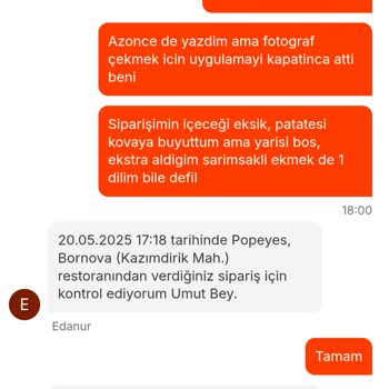 Eksik Ve Kalitesiz Siparişe Yetersiz Çözüm