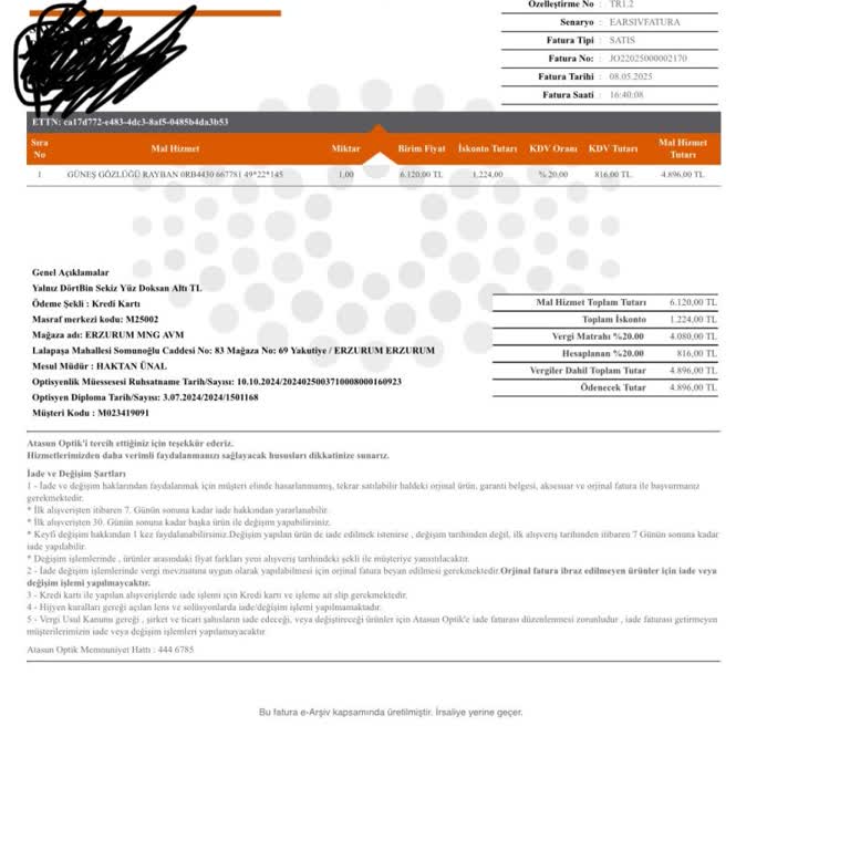 Satın Aldığım Gözlükte Sorun Çıktı, İade Ve Değişim Politikası Gerçekçi Değil