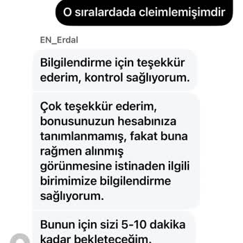 Bonus Ödemesi ve Müşteri Desteği Hakkında Şikayet