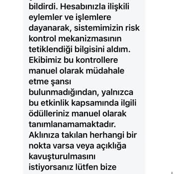 Bonus Ödemesi ve Müşteri Desteği Hakkında Şikayet