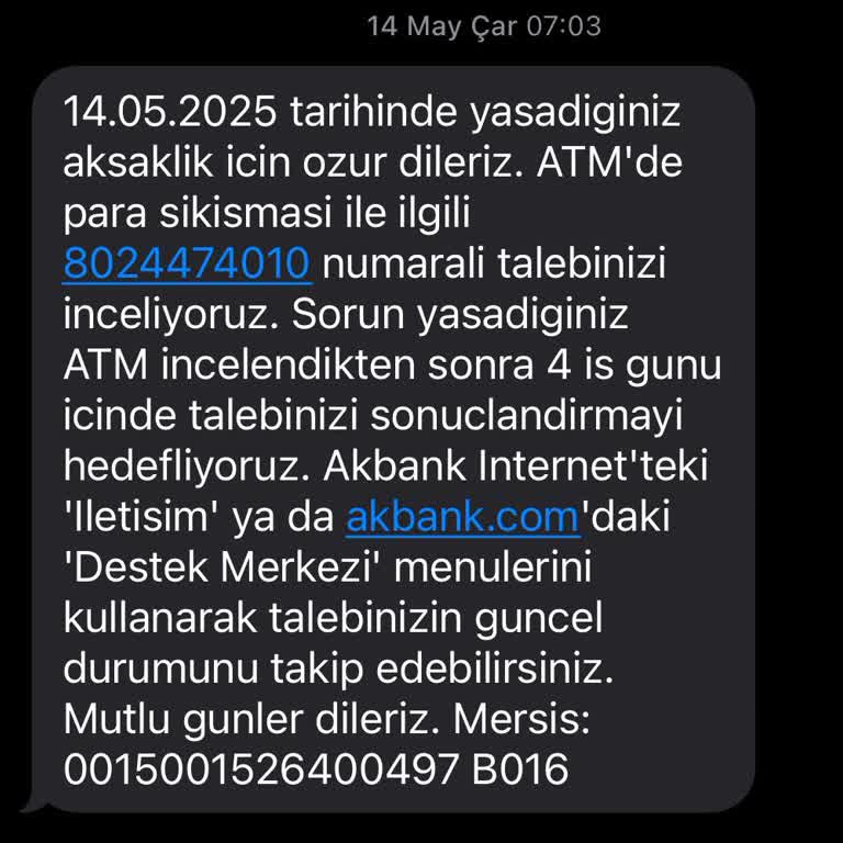 ATM Para Sıkışması Sonrası Çözümsüzlük Ve Müşteri Mağduriyeti