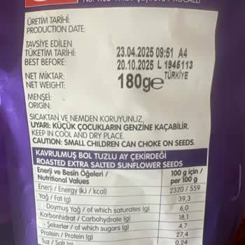 Tadım Bol Tuzlu Çekirdekte Eski Lezzet Yok, Acı Tat Sorunu