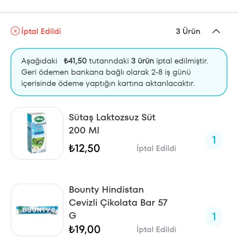 Sipariş Verilen Ürünlerin Stokta Olmaması Ve Siparişten Kaldırılması