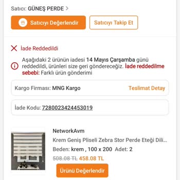 Yanlış Kargo Ve Eksik Ürün Mağduriyeti